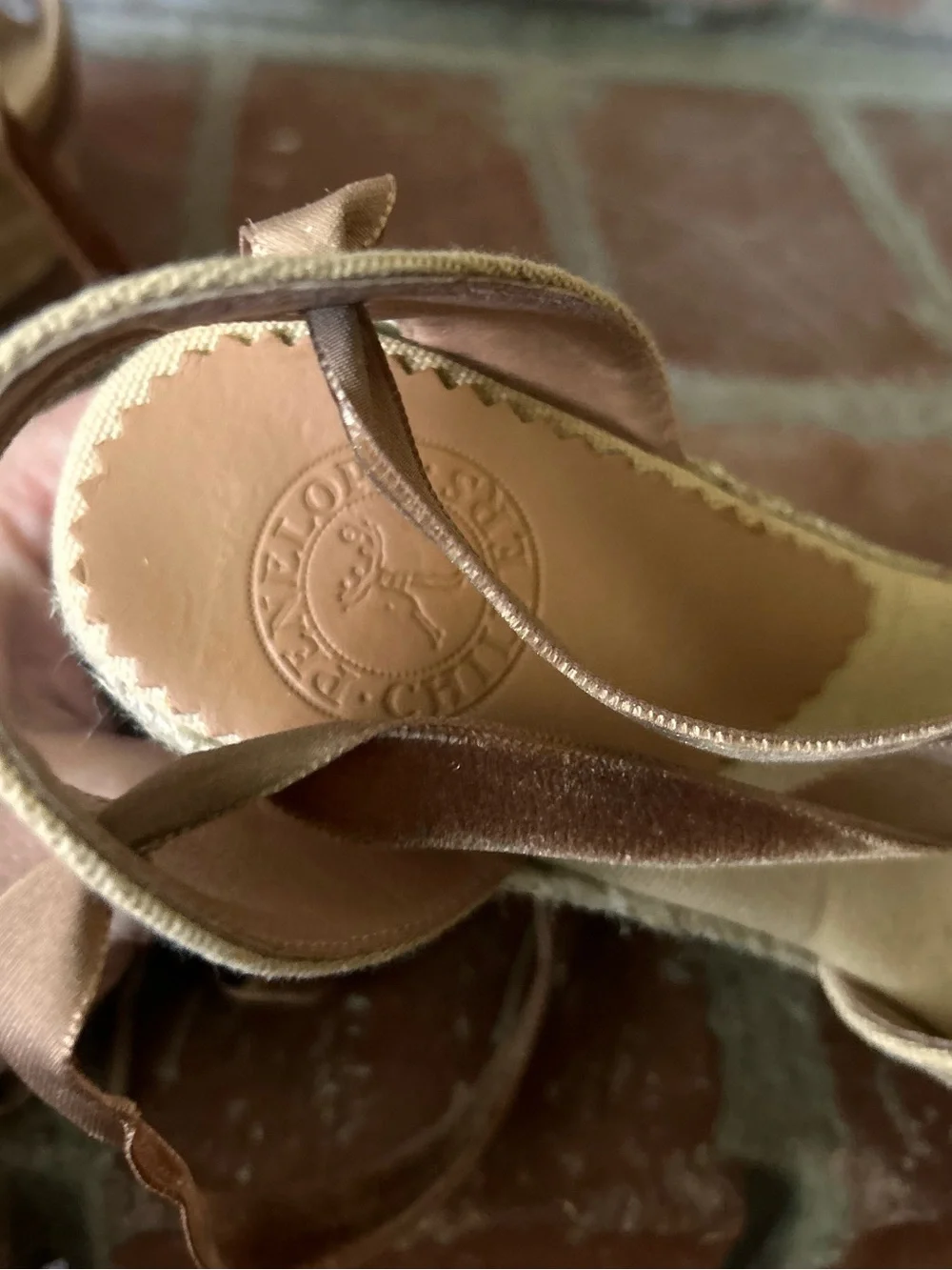 Penelope Chilvers High Catalina Dali Espadrilles in Honey Gold Sz 7